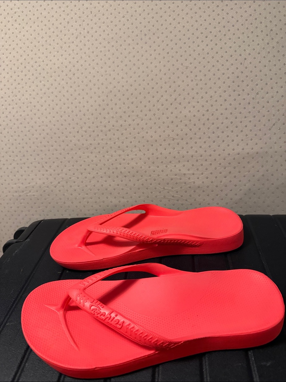 Women's Bright Coral Flip Flop Sandals - Lightweight Summer Slides - Picture 5 of 5